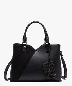 sac femme rigide multimatieres noir sacs a mainC087701_1