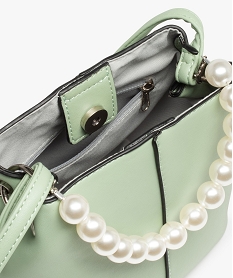 sac femme petit format avec anse en perles amovible vert sacs a mainC087901_3