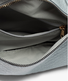 sac besace femme format pochette a motif texture bleu sacs bandouliereC091501_3