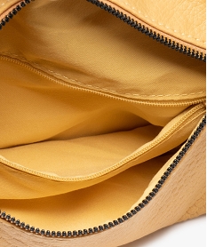 sac besace femme format pochette a motif texture jaune sacs bandouliereC091601_3
