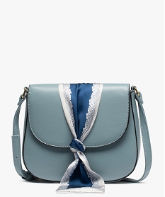 sac femme a rabat avec foulard satine bleu sacs bandouliereC092101_1