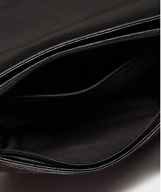sac besace femme compact verni motif animalier noir sacs bandouliereC092401_3