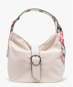 sac femme avec anse ornee dun foulard beige sacs a mainC094401_1