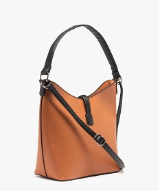 sac a main femme forme seau grand format orange sacs a mainC095001_2