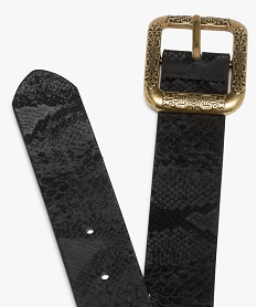 ceinture femme avec boucle en metal vieilli noirC095901_2