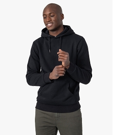 sweat a capuche interieur molletonne homme noir sweatsC099601_1