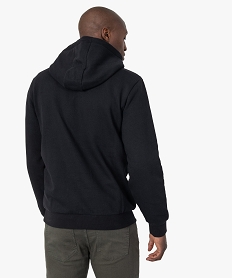 sweat a capuche interieur molletonne homme noir sweatsC099601_3