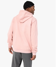 sweat homme a capuche interieur molletonne rose sweatsC099901_3