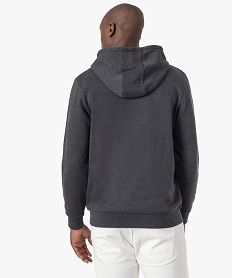 sweat homme a capuche interieur molletonne beigeC100101_3