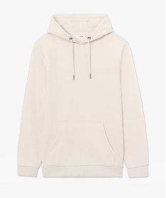 sweat a capuche interieur molletonne homme beige sweatsC100101_4