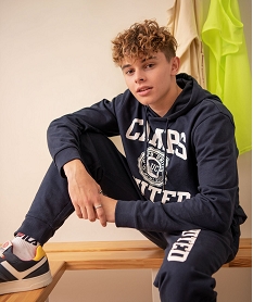 LACET BLANC SWEAT BLEU/NAVY:40171500315-Coton////