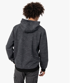 sweat homme a capuche aspect chine gris sweatsC100801_3