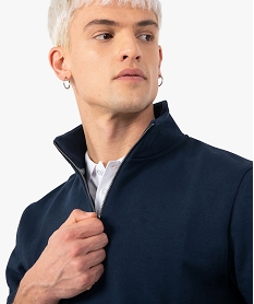 sweat homme a col camionneur bleu sweatsC100901_2