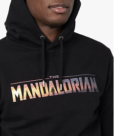 sweat homme a capuche  the mandalorian  - star wars noir sweatsC101001_2