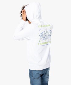 sweat homme avec motif au dos - rick and morty blancC101201_3