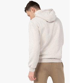 sweat homme a capuche avec motif statue grecque beige sweatsC102101_3