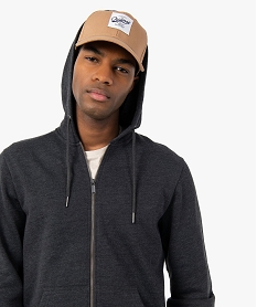 sweat zippe a capuche homme gris sweatsC102401_2