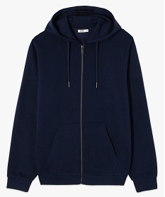 sweat zippe a capuche homme bleu sweatsC102501_4