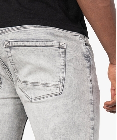 bermuda homme en jean delave gris shorts en jeanC103901_2