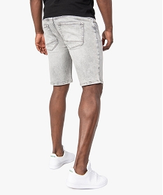 bermuda homme en jean delave gris shorts en jeanC103901_3