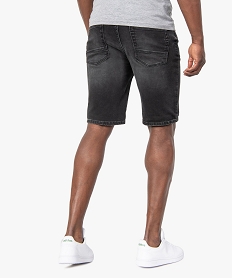 bermuda homme en jean delave noirC104101_3