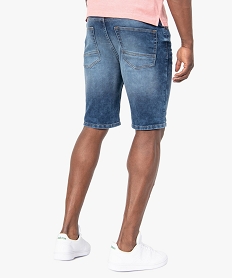 bermuda homme en jean delave gris shorts en jeanC104201_3