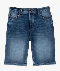 bermuda homme en jean delave gris shorts en jeanC104201_4