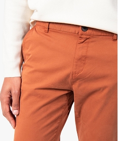 pantalon chino homme en coton stretch brun pantalons de costumeC104801_2