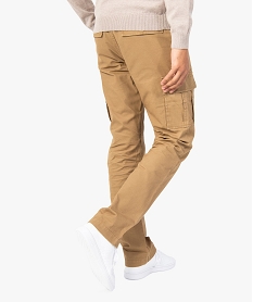 pantalon homme baggy avec bas ajustable beige pantalonsC105001_3