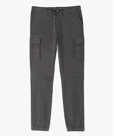 pantalon homme cargo coupe straight gris pantalons de costumeC105201_4