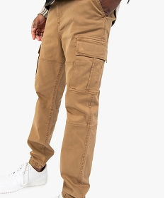 pantalon homme cargo coupe straight beige pantalons de costumeC105301_2