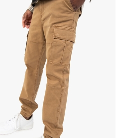 pantalon cargo coupe straight homme beige pantalons de costumeC105301_2