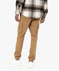 pantalon homme cargo coupe straight beige pantalons de costumeC105301_3