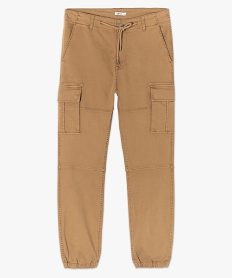 pantalon homme cargo coupe straight beige pantalons de costumeC105301_4