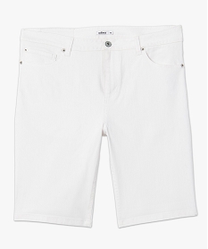 bermuda homme en coton extensible aspect jean blancC109001_4