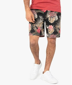 GEMO Bermuda homme à motifs fleuris Multicolore