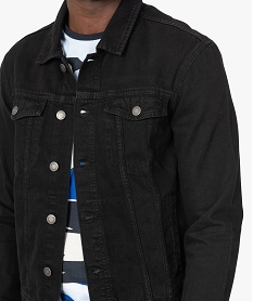 veste en jean homme coupe droite noirC110901_2