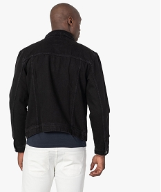 veste en jean homme coupe droite noirC110901_3