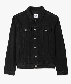 veste en jean homme coupe droite noir vesteC110901_4