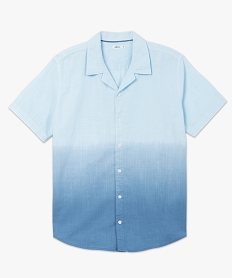 chemise homme a manches courtes effet tie and dye bleu chemise manches courtesC112001_4