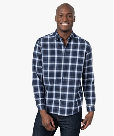 chemise homme a carreaux - coupe regular bleuC113201_1