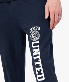 pantalon de jogging homme avec inscription - camps united bleuC113301_2