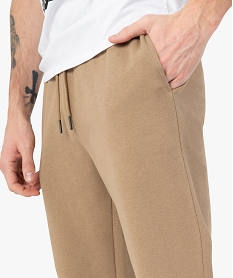 pantalon de jogging homme molletonne brunC113601_2