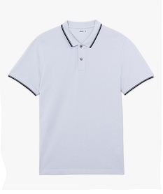 polo a manches courtes et finitions fantaisie homme bleu polosC116401_4