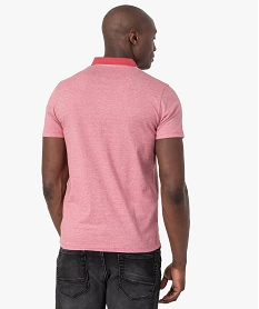 polo homme a fines rayures et manches courtes rose polosC116901_3