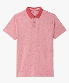 polo homme a fines rayures et manches courtes roseC116901_4