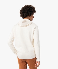 pull homme a capuche facon sweat beige pullsC120001_3