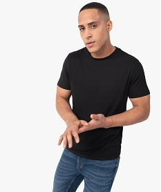 GEMO Tee-shirt à manches courtes et col rond homme Noir