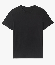 tee-shirt a manches courtes et col rond homme noirC120301_4