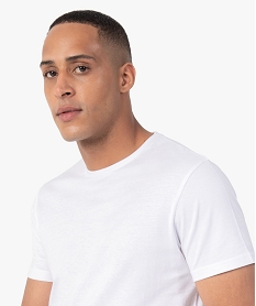 tee-shirt a manches courtes et col rond homme blanc tee-shirtsC120401_2